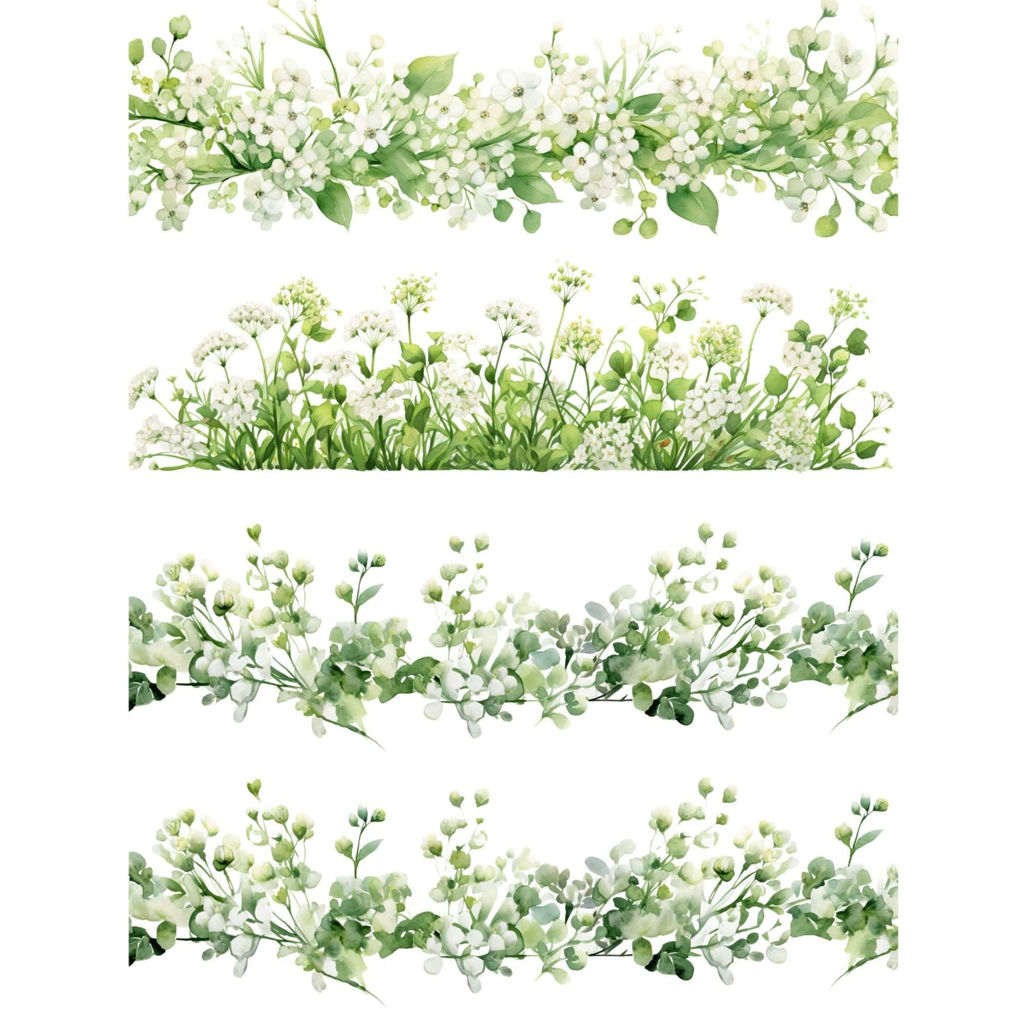 Watercolor Babys Breath Floral Clipart