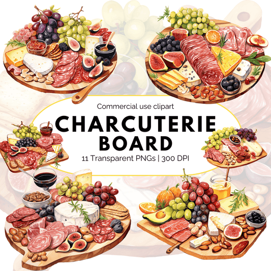 Watercolor Charcuterie Board Clipart