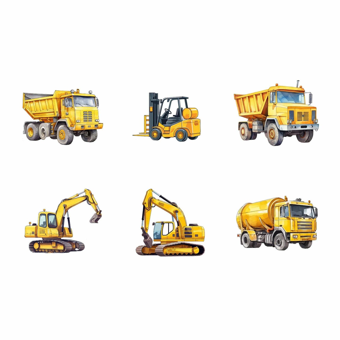 Watercolor Construction worker Clipart