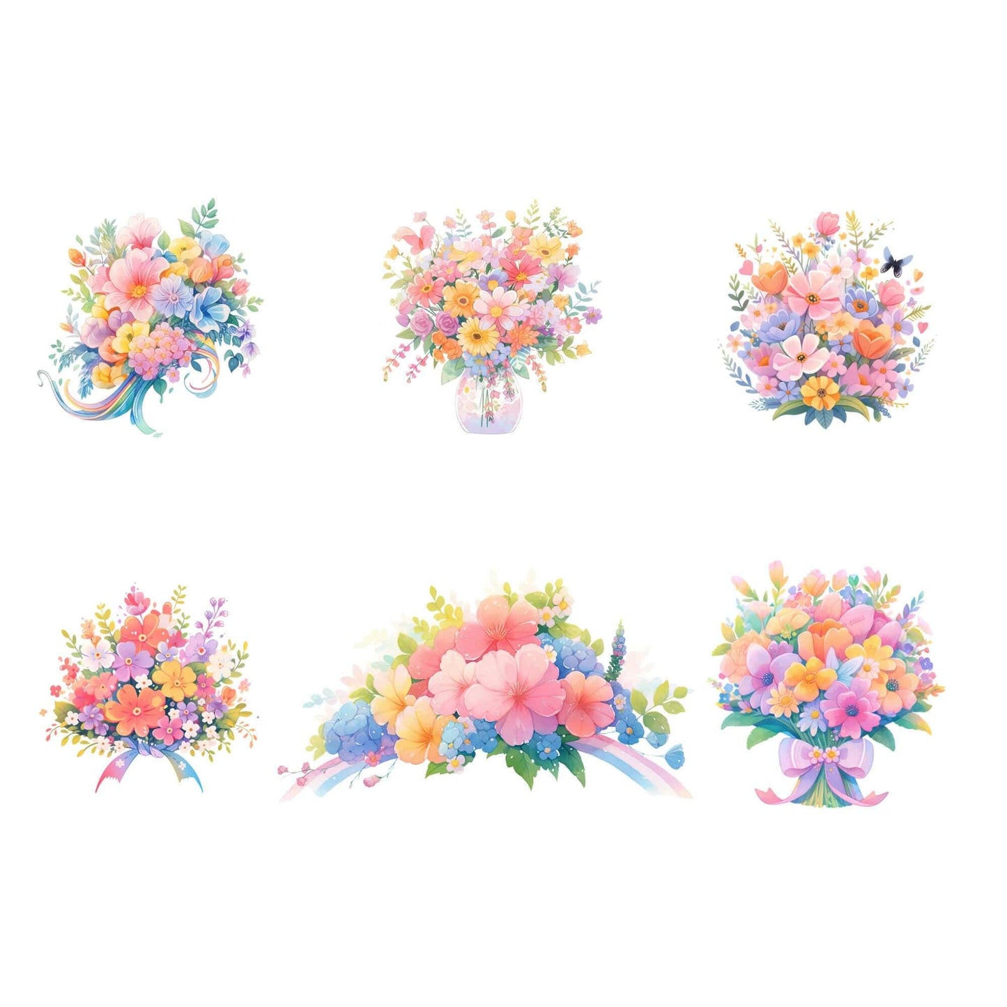 Watercolor Cute Pastel Unicorn Clipart