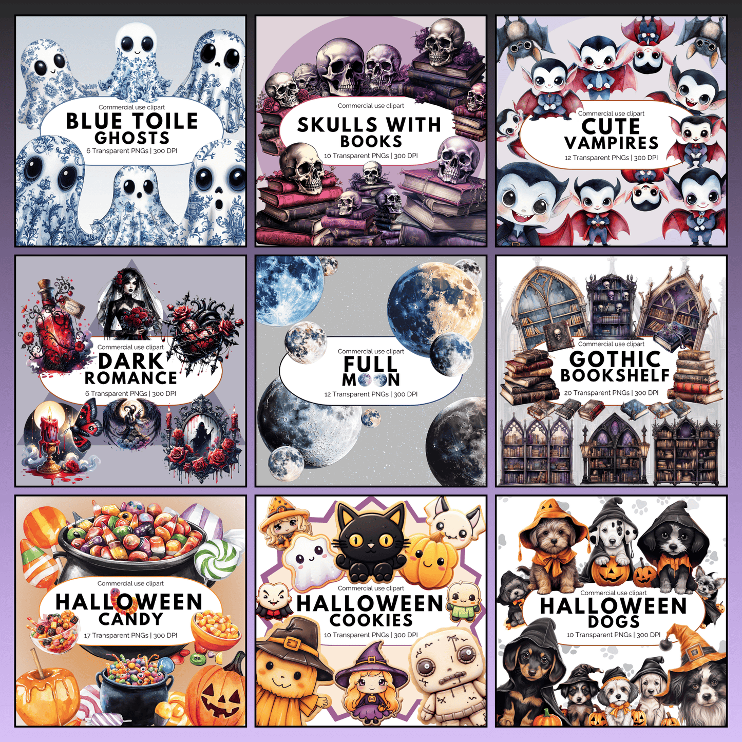 Watercolor Fall and Halloween Clipart Mega Bundle