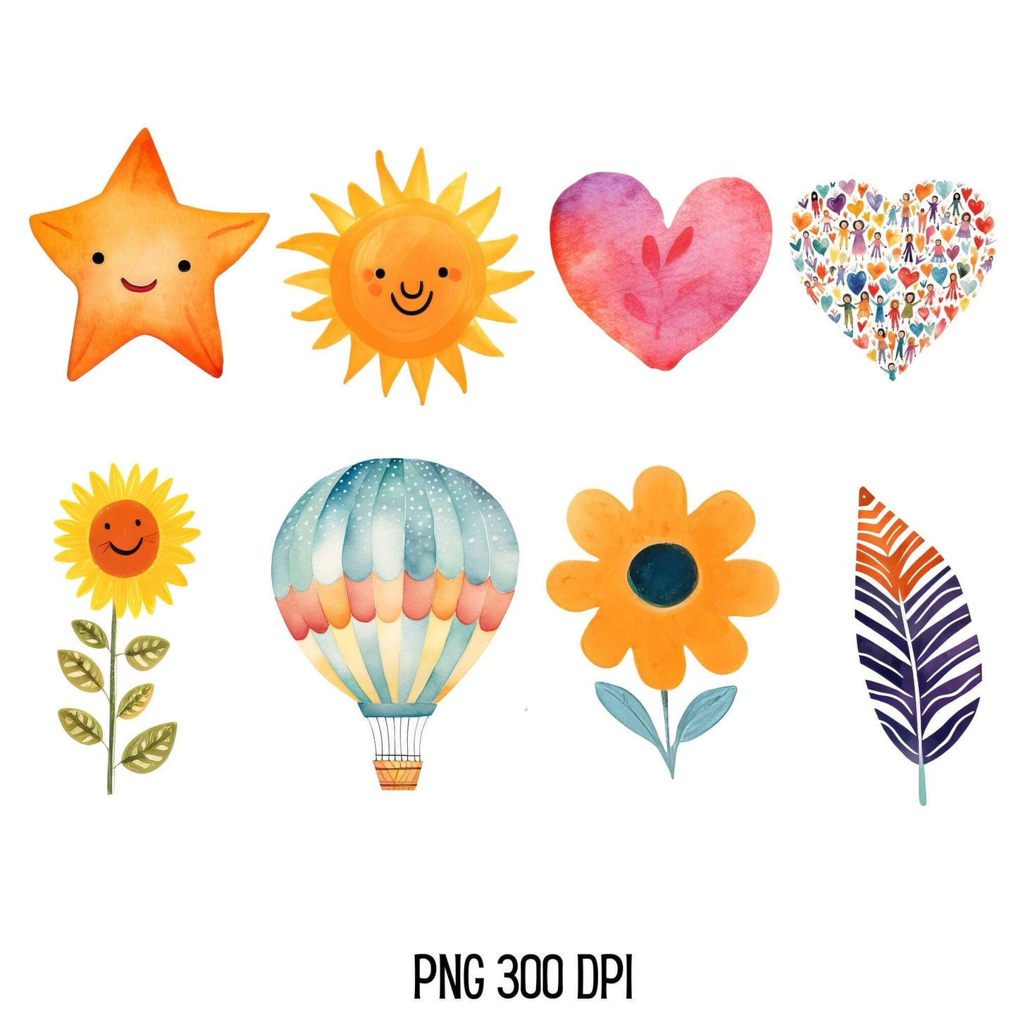Watercolor Nursery Doodle Clipart