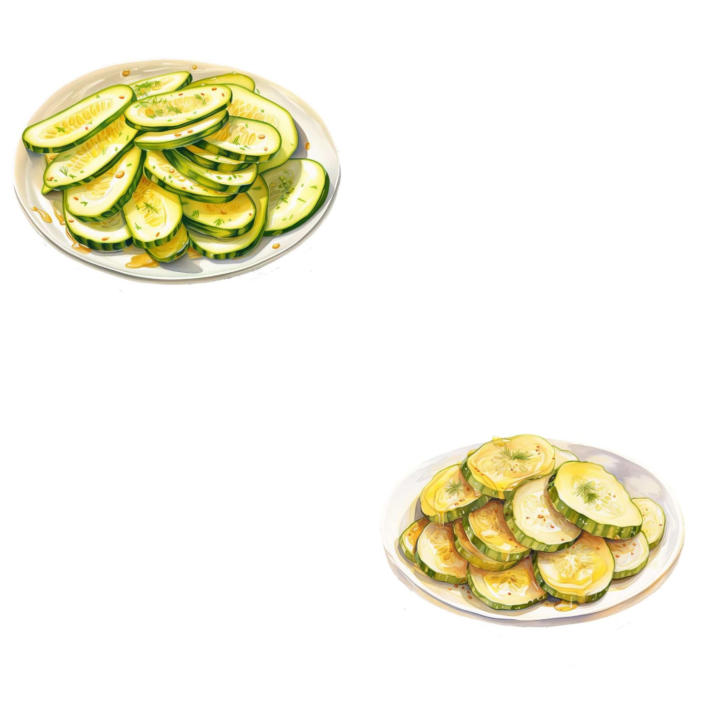 Watercolor Pickles Clipart