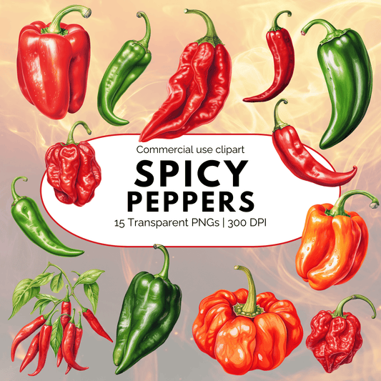Watercolor Spicy Pepper Clipart