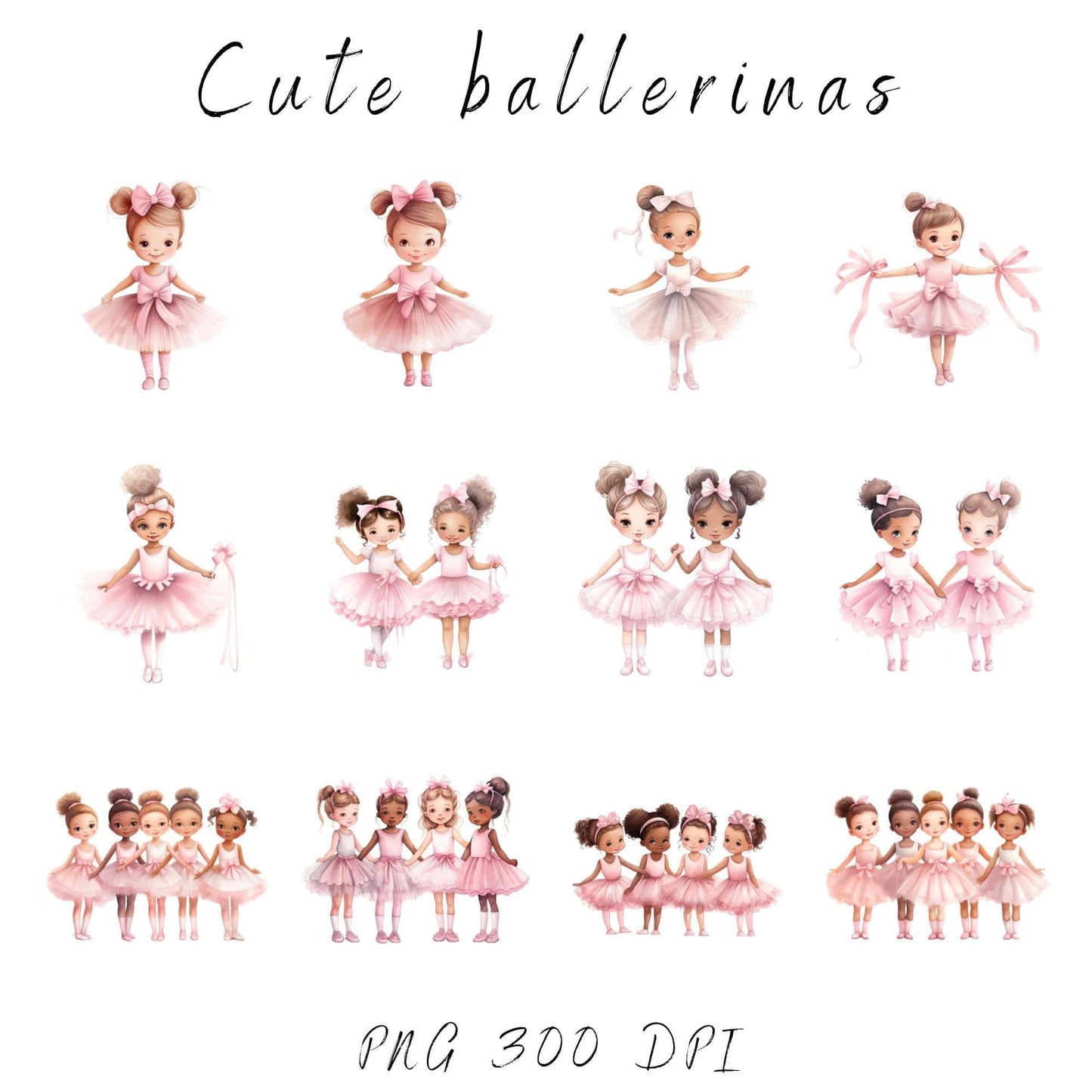 Watercolor Swan Lake Clipart
