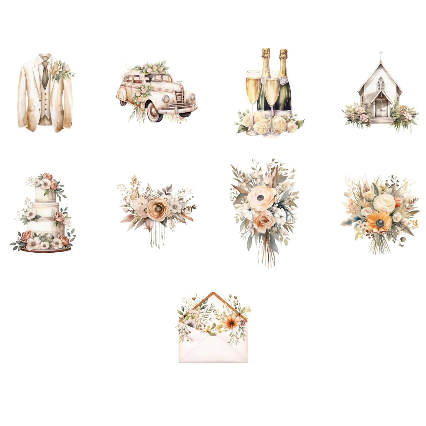 Wedding Bride and Groom Clipart