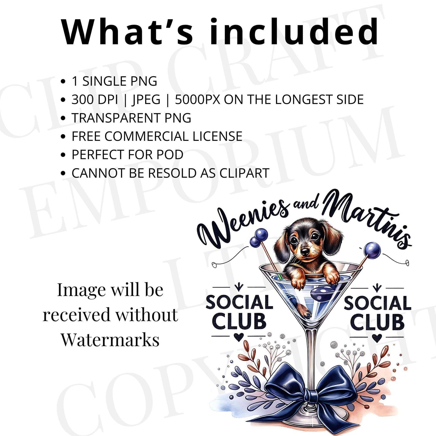 Weenies and Martinis PNG