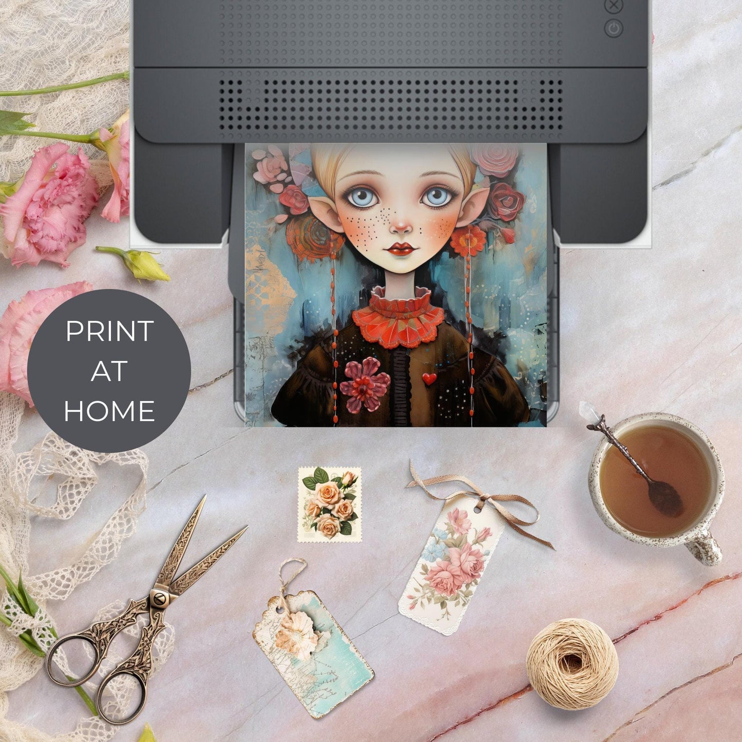 Whimsical Girl Junk Journal Pages