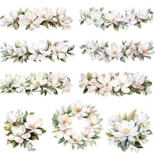 White Magnolia Clipart