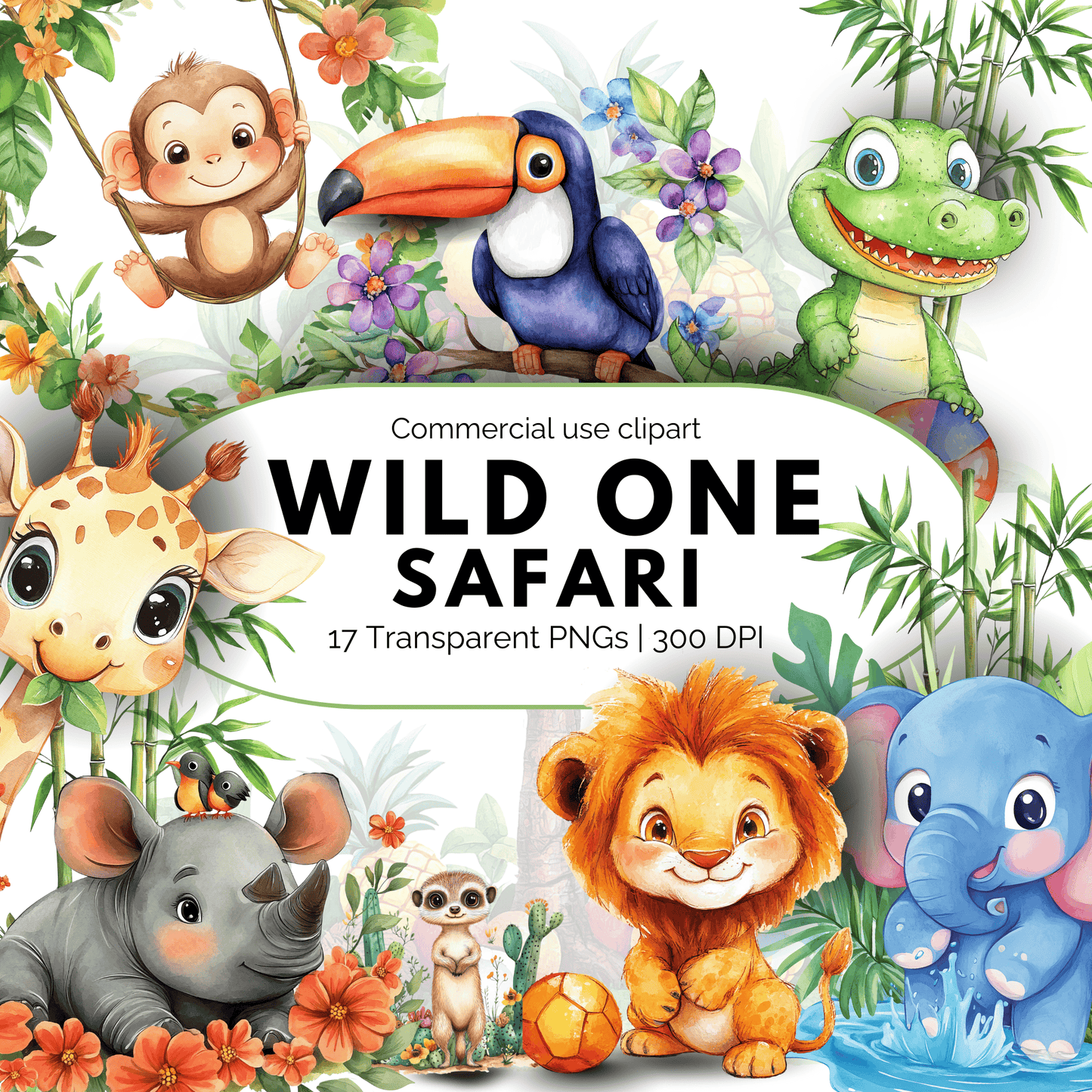 Wild One Safari Clipart