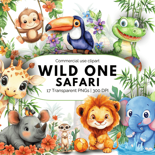 Wild One Safari Clipart