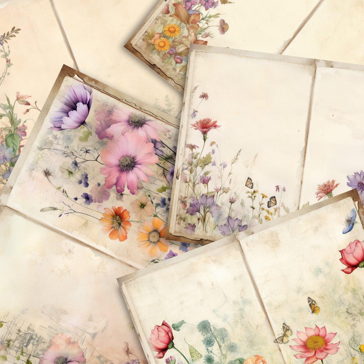 Wildflower Vol1 Junk Journal Pages