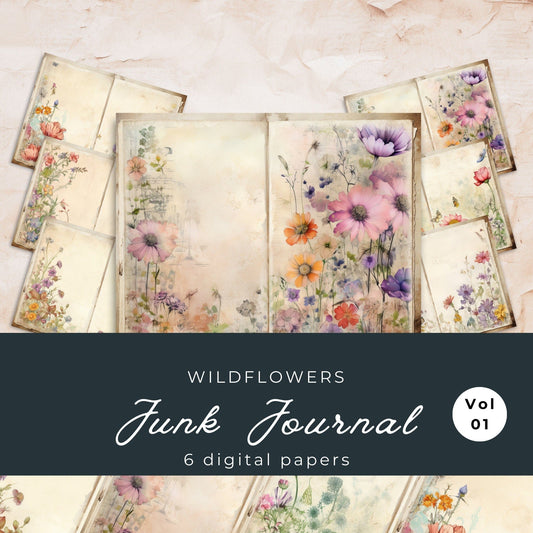 Wildflower Vol1 Junk Journal Pages