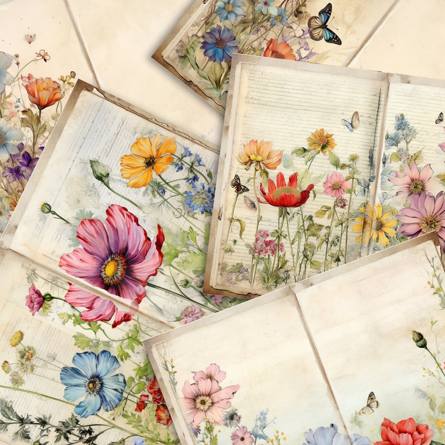 Wildflower Vol2 Junk Journal Pages
