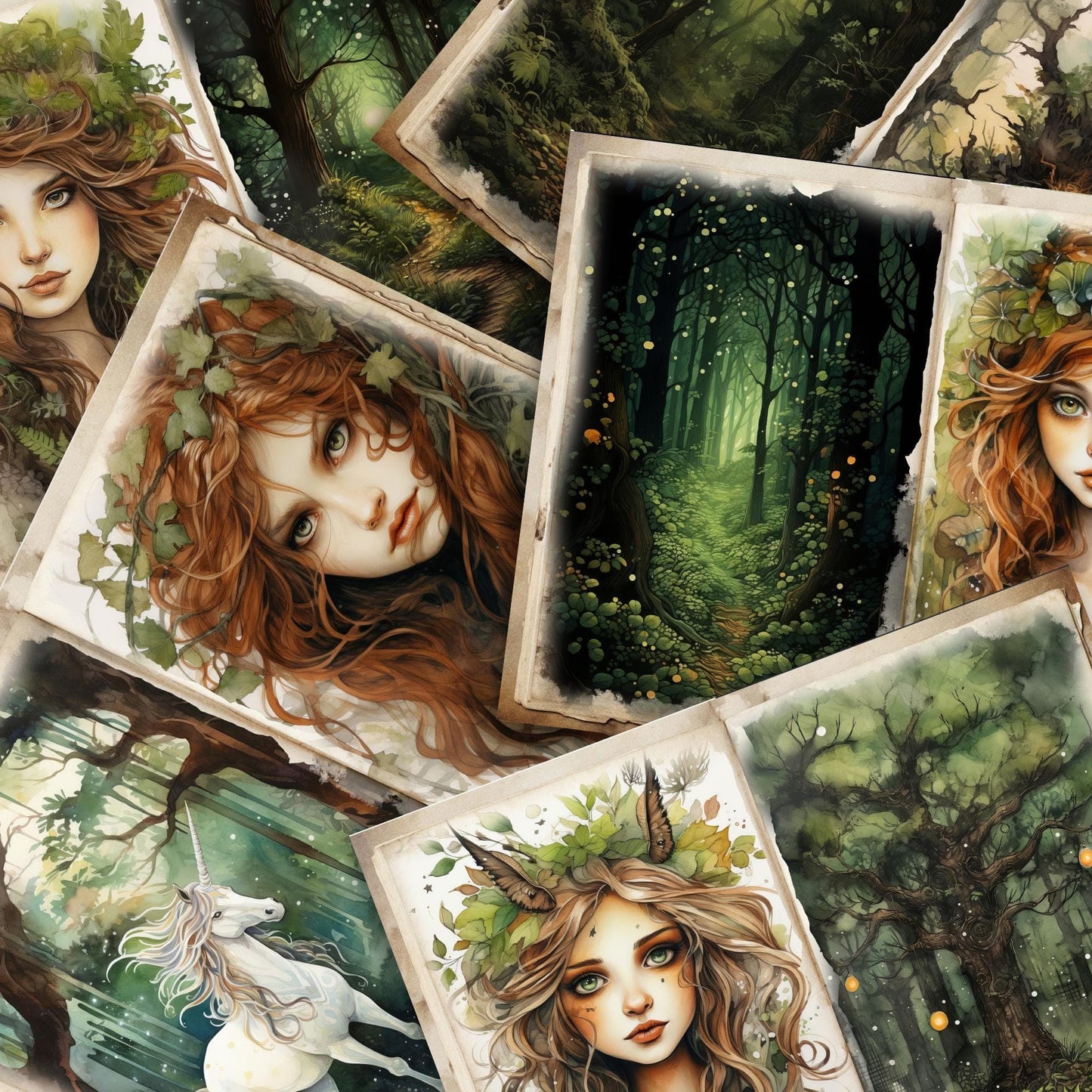 Woodland Elve Junk Journal Pages Vol1