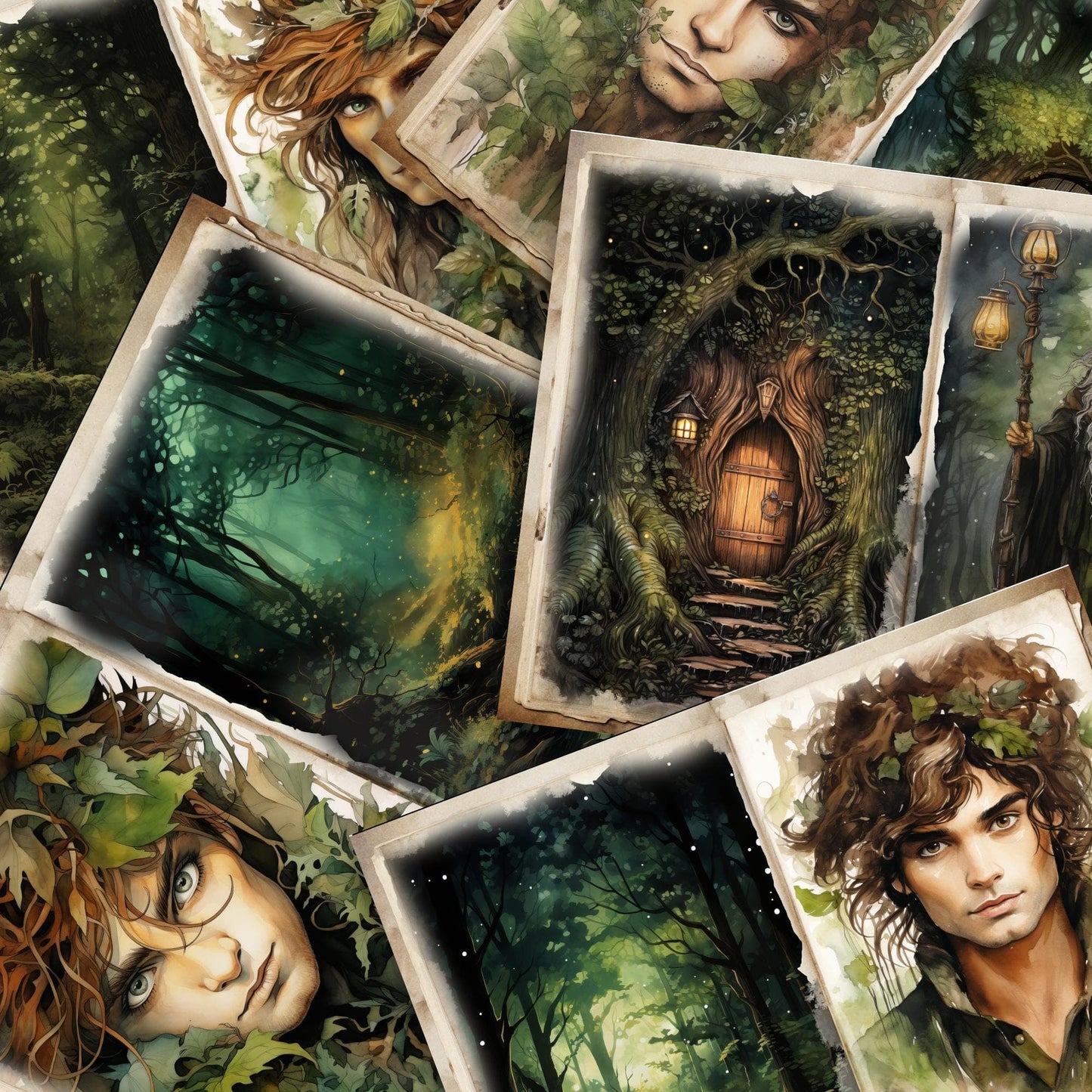 Woodland Elve Junk Journal Pages Vol2