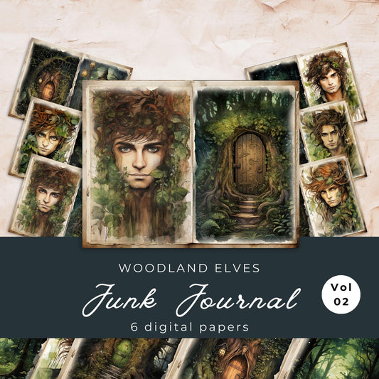 Woodland Elve Junk Journal Pages Vol2